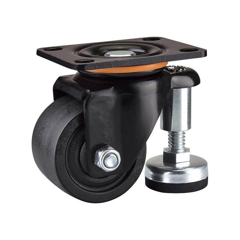 Low Profile Polyamide Casters Hole Spacing 76x56mm