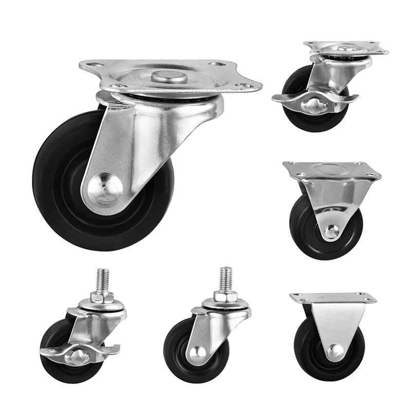 Light Duty Casters med gummihjul