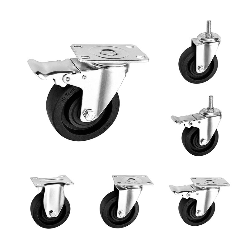 Medium Duty Casters Högtemperatur Svart