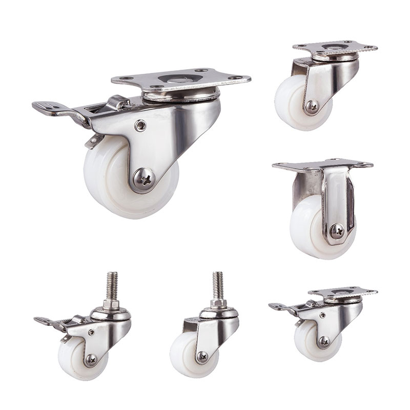 SUS304 Light Duty Casters med PA -hjul